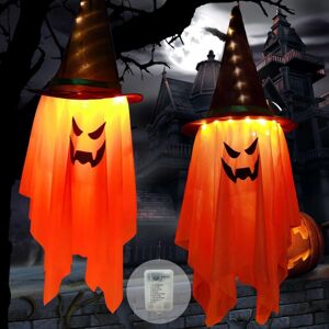ALWAYSH Halloween Decoration Outdoor Indoor 2PCS Halloween Decoration Scary Ghosts with Wizard Hat led String Lights with 8 Modes, 1M Halloween Decoration ALWAYSH Halloween Decoration Outdoor Indoor 2PCS Halloween Decoration Scary Ghosts with Wizard Hat led String Lights with 8 Modes, 1M Halloween Decoration