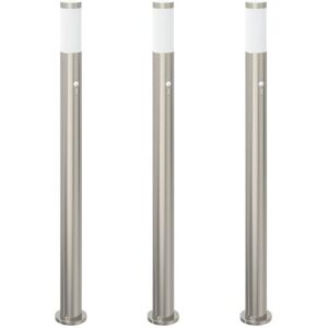 Bollard Lights with Sensor 3pcs 110 cm Stainless Steel IP44 vidaXL Bollard Lights with Sensor 3pcs 110 cm Stainless Steel IP44 vidaXL