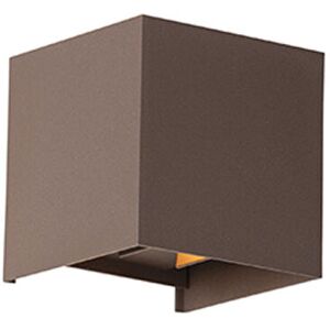 QAZQA Outdoor Wall Lamp Brown Modern Aluminum IP54 - Edwin QAZQA Outdoor Wall Lamp Brown Modern Aluminum IP54 - Edwin