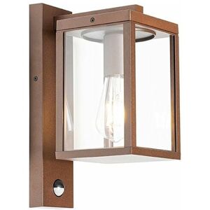 Qazqa Rust Wall Light with Motion Sensor - Outdoor Aluminium Lamp Qazqa Rust Wall Light with Motion Sensor - Outdoor Aluminium Lamp