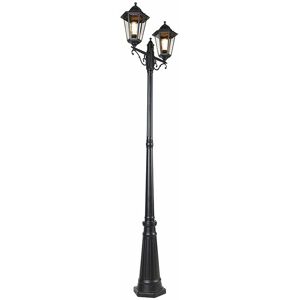 Qazqa Havana Outdoor Lantern - 220cm - 2 Lights - Black - IP44 Qazqa Havana Outdoor Lantern - 220cm - 2 Lights - Black - IP44