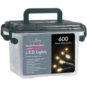 SNOWTIME Christmas Compact Multifunction Lights - 600 Led's - Warm White SNOWTIME Christmas Compact Multifunction Lights - 600 Led's - Warm White