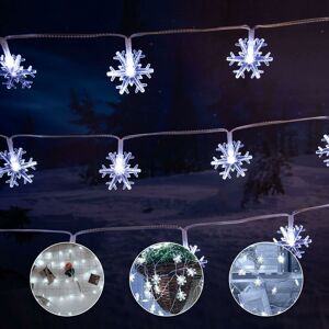 DEWDAT Christmas Lights Snowflake Lights - Total 10Meter 80 Fairy Lights Battery Operated Waterproof for Christmas Indoor/Outdoor Decorations (Cold White) DEWDAT Christmas Lights Snowflake Lights - Total 10Meter 80 Fairy Lights Battery Operated Waterproof for Christmas Indoor/Outdoor Decorations (Cold White)