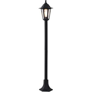 QAZQA Classic Outdoor Post Black 122cm IP44 - New Haven Hammered QAZQA Classic Outdoor Post Black 122cm IP44 - New Haven Hammered