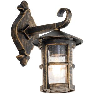 QAZQA Classic Outdoor Wall Lantern Antique Gold IP44 - Herb QAZQA Classic Outdoor Wall Lantern Antique Gold IP44 - Herb