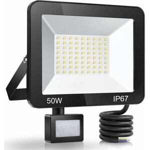 HOOPZI Clearance Sale 50W Outdoor led Floodlight with Motion Sensor, IP67 Waterproof led Spotlight with Sensor, 5000LM 7000K Cool White Outdoor Lighting, HOOPZI Clearance Sale 50W Outdoor led Floodlight with Motion Sensor, IP67 Waterproof led Spotlight with Sensor, 5000LM 7000K Cool White Outdoor Lighting,