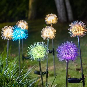 REDROAD Dandelion Solar Garden Lights, Waterproof Outdoor LED Lights, Solar Lights for Patio, Pathway, Lawn, Wedding Decoration (4pcs/Multicolor) REDROAD Dandelion Solar Garden Lights, Waterproof Outdoor LED Lights, Solar Lights for Patio, Pathway, Lawn, Wedding Decoration (4pcs/Multicolor)