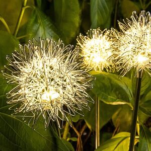 REDROAD Dandelion Solar Garden Lights, Waterproof Outdoor LED Lights, Solar Lights for Patio, Pathway, Lawn, Wedding Decoration (6pcs/Warm White) REDROAD Dandelion Solar Garden Lights, Waterproof Outdoor LED Lights, Solar Lights for Patio, Pathway, Lawn, Wedding Decoration (6pcs/Warm White)