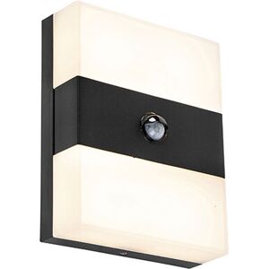QAZQA QAZQA Modern Exterior Wall Light - Motion Sensor, Black QAZQA QAZQA Modern Exterior Wall Light - Motion Sensor, Black