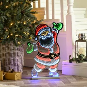 Festive Infinity Standing Santa with Wooden Base - 60cm Festive Infinity Standing Santa with Wooden Base - 60cm