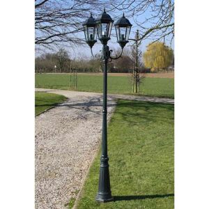 BONNEVIE Garden Light Post 3-arms 230 cm Dark Green/Black Aluminium VSVS3036682 BONNEVIE Garden Light Post 3-arms 230 cm Dark Green/Black Aluminium VSVS3036682