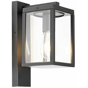 Qazqa Charlois Black Industrial Wall Light - IP44, Rectangular, E27 Qazqa Charlois Black Industrial Wall Light - IP44, Rectangular, E27