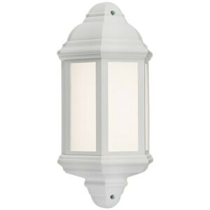 Knightsbridge White Wall-Mounted LED Lantern - 230V, IP54 Knightsbridge White Wall-Mounted LED Lantern - 230V, IP54