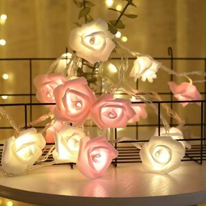 LANGRAY Rose Fairy String Lights 3M 20 led Battery Operated Pink Flower Warm White Rose Fairies Lights Romantic Home Garden Decoration for Wedding Party LANGRAY Rose Fairy String Lights 3M 20 led Battery Operated Pink Flower Warm White Rose Fairies Lights Romantic Home Garden Decoration for Wedding Party