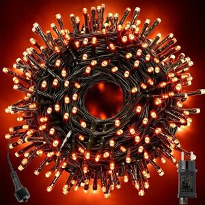 DEWDAT Led Connectable Orange Fairy Lights, 20M 200 led Outdoor Indoor Waterproof Christmas Fairy Lights, 8 Modes, Orange Light for Halloween Decoration DEWDAT Led Connectable Orange Fairy Lights, 20M 200 led Outdoor Indoor Waterproof Christmas Fairy Lights, 8 Modes, Orange Light for Halloween Decoration