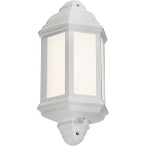 Knightsbridge - led Half Wall Lantern with Photocell Sensor - White 230V IP54 8W Knightsbridge - led Half Wall Lantern with Photocell Sensor - White 230V IP54 8W