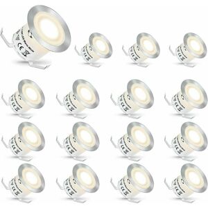 HOOPZI Led Recessed Spotlight, led Recessed Spotlights Outdoor Spot Lights for Stairs Step Stair Light Garden Patio, IP67 Waterproof (Natural White, 16 HOOPZI Led Recessed Spotlight, led Recessed Spotlights Outdoor Spot Lights for Stairs Step Stair Light Garden Patio, IP67 Waterproof (Natural White, 16