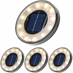 HOOPZI Led Solar Floor Lamp 4 Pack, 12 LEDs Solar Outdoor Lighting, Waterproof IP68, Street Light Lights, Buried Light For Path Garden Terrace Yard Lawn HOOPZI Led Solar Floor Lamp 4 Pack, 12 LEDs Solar Outdoor Lighting, Waterproof IP68, Street Light Lights, Buried Light For Path Garden Terrace Yard Lawn