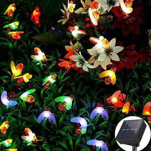 HOOPZI Solar Fairy Lights Outdoor Waterproof, 20LED Solar Garden Lights, 8 Mode 5M Indoor/Outdoor Solar String Lights for Garden Patio Yard Home Christmas HOOPZI Solar Fairy Lights Outdoor Waterproof, 20LED Solar Garden Lights, 8 Mode 5M Indoor/Outdoor Solar String Lights for Garden Patio Yard Home Christmas