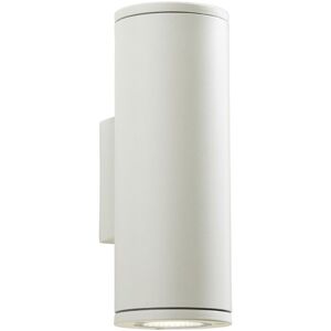 Litecraft - Argo Up & Down Wall Light Outdoor led Garden IP54 Fitting - White Litecraft - Argo Up & Down Wall Light Outdoor led Garden IP54 Fitting - White