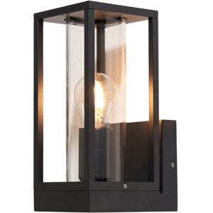 Litecraft - Aster Wall Light Outdoor IP44 Rated Garden Box Lantern - Black Litecraft - Aster Wall Light Outdoor IP44 Rated Garden Box Lantern - Black