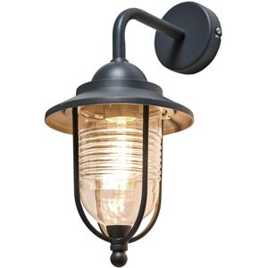 Litecraft - Carlo Wall Light Outdoor Fisherman IP44 Rated E27 Lantern - Anthracite Litecraft - Carlo Wall Light Outdoor Fisherman IP44 Rated E27 Lantern - Anthracite