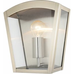Litecraft - Hamble Wall Light Outdoor Curved Lantern Fitting - Stainless Steel Litecraft - Hamble Wall Light Outdoor Curved Lantern Fitting - Stainless Steel