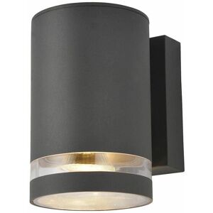 Litecraft - Helo Wall Light Outdoor Up or Down Garden IP44 Fitting - Dark Grey Litecraft - Helo Wall Light Outdoor Up or Down Garden IP44 Fitting - Dark Grey