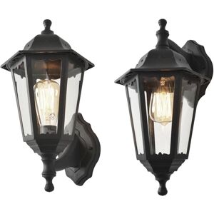Litecraft - Neri Wall Light Outdoor Traditional Style Lantern IP44 Fitting - Black Litecraft - Neri Wall Light Outdoor Traditional Style Lantern IP44 Fitting - Black