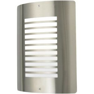 Litecraft - Sigma Wall Light Slatted IP44 Rated Outdoor Lantern - Stainless Steel Litecraft - Sigma Wall Light Slatted IP44 Rated Outdoor Lantern - Stainless Steel