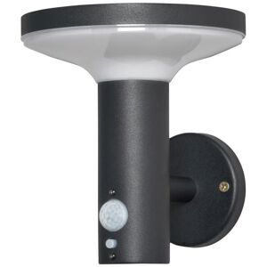 Litecraft - Uris Outdoor Solar Powered Wall Light With pir Motion Sensor - Black Litecraft - Uris Outdoor Solar Powered Wall Light With pir Motion Sensor - Black