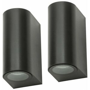 Litecraft - Wye Up & Down Outdoor Wall Light IP44 led Fitting in Black - 2 Pack Litecraft - Wye Up & Down Outdoor Wall Light IP44 led Fitting in Black - 2 Pack