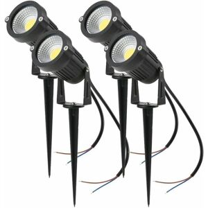 TRIMEC Lot de 4 Spot led Cob 5W 220V Spots Jardin Orientables avec Piquet Luminaires Extérieur Jardin Terrasse(Blanc Froid) TRIMEC Lot de 4 Spot led Cob 5W 220V Spots Jardin Orientables avec Piquet Luminaires Extérieur Jardin Terrasse(Blanc Froid)