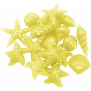 DEWDAT Luminous stones, fluorescent pebbles, 50 pieces of luminous stones, colored starfish, pebbles, yellow ocean starfish DEWDAT Luminous stones, fluorescent pebbles, 50 pieces of luminous stones, colored starfish, pebbles, yellow ocean starfish