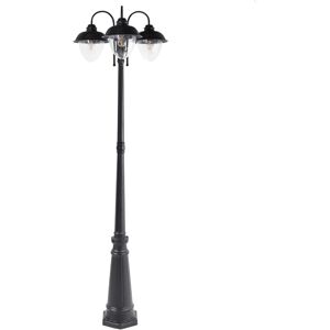 Beliani - Modern Garden Lamp 3-Light Aluminum Black - Garden Light Beliani - Modern Garden Lamp 3-Light Aluminum Black - Garden Light