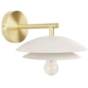 Beliani Wall Lamp White Gold Metal - Modern Glam Accent Lighting Beliani Wall Lamp White Gold Metal - Modern Glam Accent Lighting