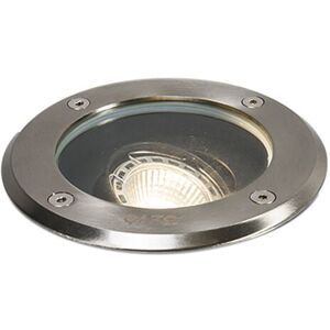 QAZQA Steel Ground Recessed Adjustable Spotlight - Modern IP65 QAZQA Steel Ground Recessed Adjustable Spotlight - Modern IP65