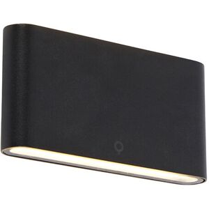 Qazqa Modern Wall Light - 17.5 cm, Black, Rectangular, 12W LED - Outdoor Qazqa Modern Wall Light - 17.5 cm, Black, Rectangular, 12W LED - Outdoor