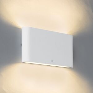 QAZQA Modern White Aluminum Glass Outdoor Wall Light - IP65 QAZQA Modern White Aluminum Glass Outdoor Wall Light - IP65