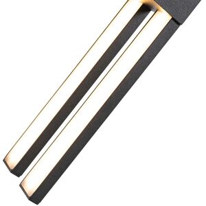QAZQA Modern Outdoor Wall Light Black Incl. led 2-Light IP54 - Jamal QAZQA Modern Outdoor Wall Light Black Incl. led 2-Light IP54 - Jamal