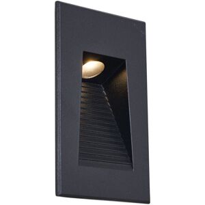 QAZQA Modern Recessed Wall Lamp Black 7cm incl. led IP65 - Trem QAZQA Modern Recessed Wall Lamp Black 7cm incl. led IP65 - Trem