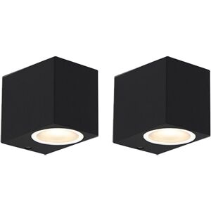 QAZQA Baleno I Wall Light - Modern, Black, GU10, Set of 2 QAZQA Baleno I Wall Light - Modern, Black, GU10, Set of 2