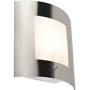 QAZQA QAZQA Emmerald 1 Wall Light Sensor Modern Stainless Steel White - Outdoor Exterior Light QAZQA QAZQA Emmerald 1 Wall Light Sensor Modern Stainless Steel White - Outdoor Exterior Light