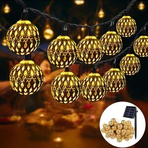 IKODM Moroccan Solar String Lights Outdoor, 7M 50LED Outdoor String Lights, 8 Modes Solar String Lights Waterproof Lighting for Garden, Patio, Yard, Home, IKODM Moroccan Solar String Lights Outdoor, 7M 50LED Outdoor String Lights, 8 Modes Solar String Lights Waterproof Lighting for Garden, Patio, Yard, Home,