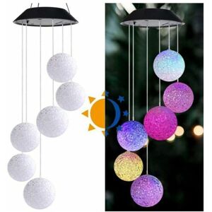 ORCHIDÉE OrchidSolar Wind Chime LED Wind Chime Lamp Solar Chime Light Changing Colors for Garden Patio Porch Mobile Decoration ORCHIDÉE OrchidSolar Wind Chime LED Wind Chime Lamp Solar Chime Light Changing Colors for Garden Patio Porch Mobile Decoration