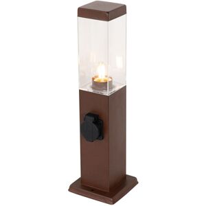 QAZQA Malios Outdoor Wall Light - Rusty Brown E27 60W IP44 QAZQA Malios Outdoor Wall Light - Rusty Brown E27 60W IP44