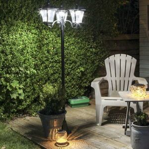 FESTIVE LIGHTS Triple Head Traditional led Lamp Post Light 2.1m Solar Power Outdoor Garden Pathway Drive Welcome Security Patio FESTIVE LIGHTS Triple Head Traditional led Lamp Post Light 2.1m Solar Power Outdoor Garden Pathway Drive Welcome Security Patio