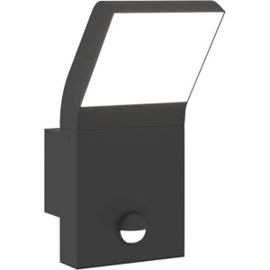 vidaXL Black Outdoor LED Wall Light with Sensor - Wall Lamp vidaXL Black Outdoor LED Wall Light with Sensor - Wall Lamp