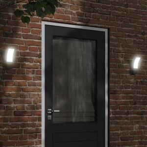 vidaXL Black Outdoor LED Wall Light 2 pcs - Wall Light vidaXL Black Outdoor LED Wall Light 2 pcs - Wall Light