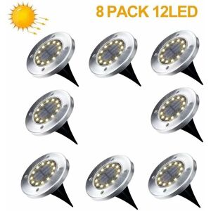 HOOPZI Outdoor Solar Garden Light 8 Pack 12 LED Solar Floodlight Outdoor Solar Garden warm light IP65 HOOPZI Outdoor Solar Garden Light 8 Pack 12 LED Solar Floodlight Outdoor Solar Garden warm light IP65